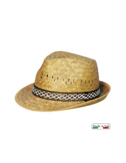 Cappello Alpinetto Taglia 56-58-60 Assortite In Paglia Naturale Al 100%