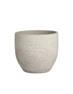 COPRIVASO CERAMICA CARRIE LIGHT GREY - H18XD20 Cm