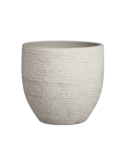 COPRIVASO CERAMICA CARRIE LIGHT GREY - H22XD24 Cm