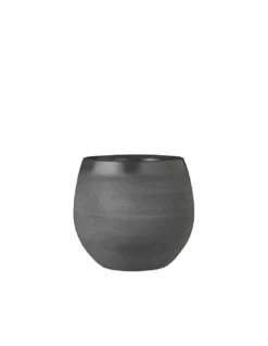 COPRIVASO CERAMICA DOURO BLACK GRAY - H23XD26 Cm