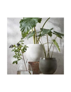 COPRIVASO CERAMICA DOURO BLACK GRAY - H25XD29 Cm -Vendite Forniture Da Giardino coprivaso ceramica douro black gray h25xd29 cm 2