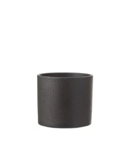 COPRIVASO CERAMICA ERA NERO OPACO - H17,5 X D19,5 Cm