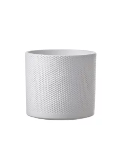 COPRIVASO CERAMICA ERA RELIEF WHITE - H17,5XD19,5 Cm