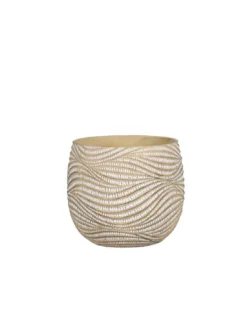 COPRIVASO CERAMICA HENDRICK CREAM - H20XD23,5CM