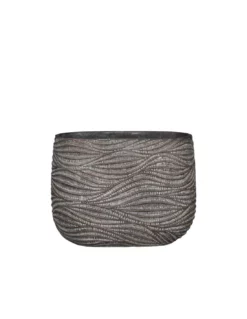 COPRIVASO CERAMICA HENDRICK OVAL BROWN - L28XW16XH21CM