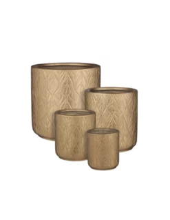 COPRIVASO CERAMICA LARS GOLD - H25XD23CM