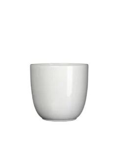 COPRIVASO CERAMICA TUSCA BIANCO - H23XD25CM