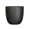 COPRIVASO CERAMICA TUSCA BLACK MATT - H20XD22,5 Cm