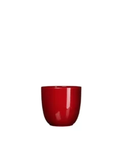 COPRIVASO CERAMICA TUSCA RED - H14XD14,5 Cm