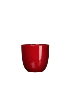 COPRIVASO CERAMICA TUSCA RED - H18,5XD19,5 Cm
