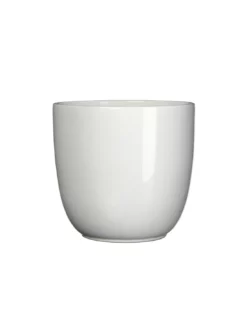 COPRIVASO CERAMICA TUSCA WHITE - H20XD22,5 Cm
