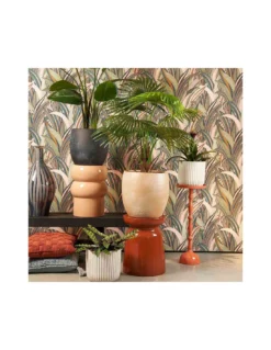 COPRIVASO LESTER POT ROUND BLACK STONE - H31XD33CM -Vendite Forniture Da Giardino coprivaso lester pot round black stone h31xd33cm 2