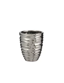 COPRIVASO SILVER ORCHIDEE - H 15,5 X D 13,5 Cm