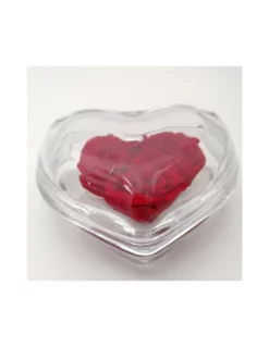ROSA STABILIZZATA In CUORE DI VETRO Diametro 12 Cm - RED -Vendite Forniture Da Giardino cuore di rosa cm 12 3 rose jolie profumate packaging colore rosso 2