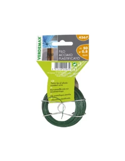 Filo Tondo In Acciaio Plastificato 0,8 Mm Bobina M 50