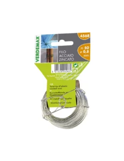 Filo Tondo In Acciaio Zincato 0,8 Mm Bobina M 50