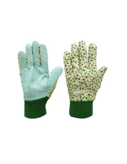 GUANTO DA GIARDINO IN COTONE FANTASIA, PALMO PUNTINATO IN PVC MISURA M -Vendite Forniture Da Giardino guanto da giardino in cotone fantasia palmo puntinato in pvc misura m 2