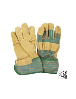 Guanto Da Giardino In Pelle E Tela Rigata Misura XL