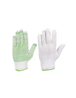 GUANTO DA GIARDINO MULTIUSO IN COTONE, PALMO PUNTINATO IN PVC MISURA L