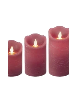 CANDELA BORDEAUX CON EFFETTO FIAMMA ONDULANTE A LED BO INDOOR MIX DIA7.50-H15.00CM-1L -Vendite Forniture Da Giardino led waving candle wax wave top bo indoor mix dia7 50 h15 00cm 1l 5