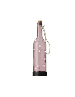 LED SOLARE 'Bottiglia' - PINK - Micro LED -Vendite Forniture Da Giardino micro led solar bottle l 4cls d7 8x30 5cm 10l rosa 1 1