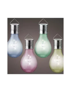 ILLUMINAZIONE LUCE SOLARE DA GIARDINO FISSA COLORE LAMPADINA DIA8.00-H BLU14.00CM-4L GIALLA -Vendite Forniture Da Giardino solar garden light plastic steady 4col ass dia8 00 h14 00cm 4l gialla 2