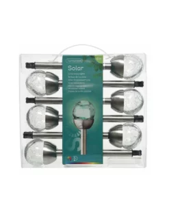 ILLUMINAZIONE LUCE SOLARE DA GIARDINO SOLAR STAKE LIGHT STAINL STEEL DIA6.00 H24.50 CM 1L -Vendite Forniture Da Giardino solar stake light stainl steel dia6 00 h24 50cm 1l 3