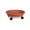 SOTTOVASO CON RUOTE TERRACOTTA CON RUOTE