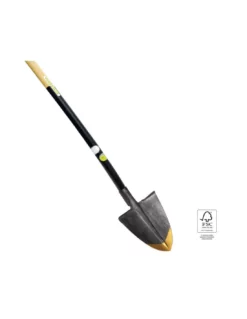 Vanga A Punta Cm 27x30 Con Manico In Legno Di Faggio FSC Lunghezza Cm 130