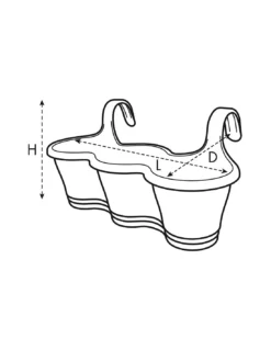 Elho VASO CORSICA EASY HANGER TRIO CHERRY RED -Vendite Forniture Da Giardino vaso corsica easy hanger trio cherry red 3