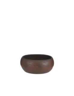 VASO LESTER BOWL RUST STONE - Altezza 12 Cm X Diametro 28 Cm