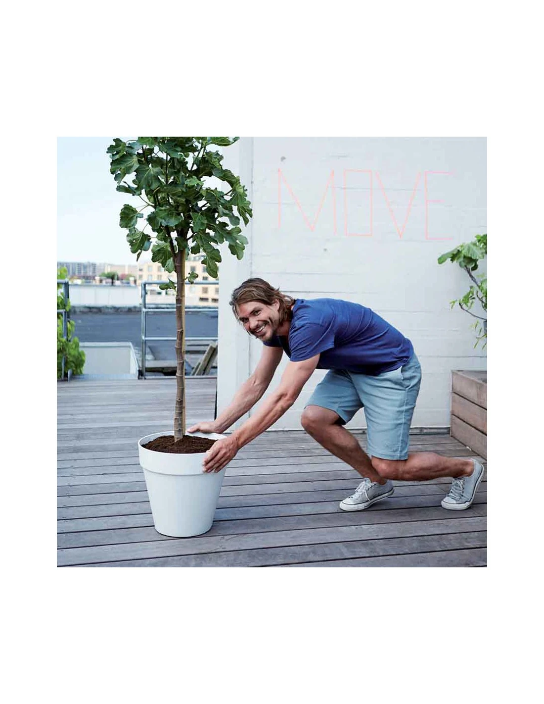 Elho VASO LOFT URBAN ROUND WHEELS ANTHRACITE 4 Elho VASO LOFT URBAN ROUND WHEELS ANTHRACITE - immagine 4