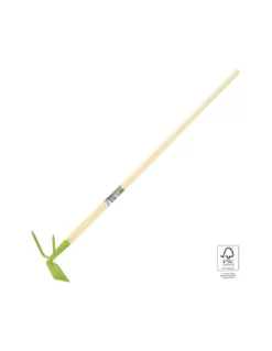 Zappetta Quadra Bidente Con Manico FSC Lunghezza Cm.130